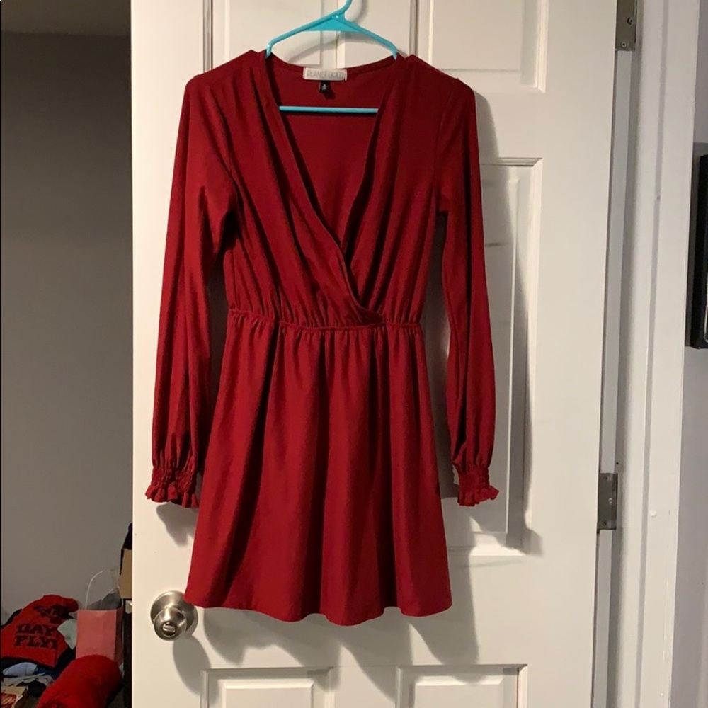 Long sleeve Red dress